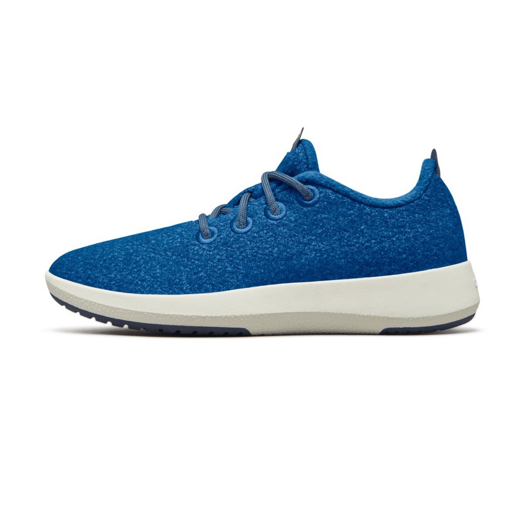 Allbirds Wool Runner Mizzles - Basket Bleu Femme | FFX-63897582