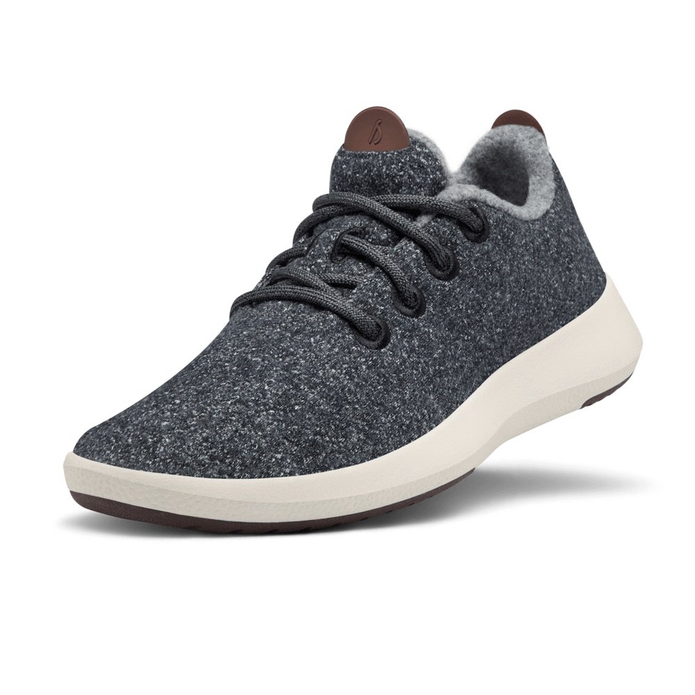 Allbirds Wool Runner Mizzles - Basket Grise Foncé Femme | XIC-67737826