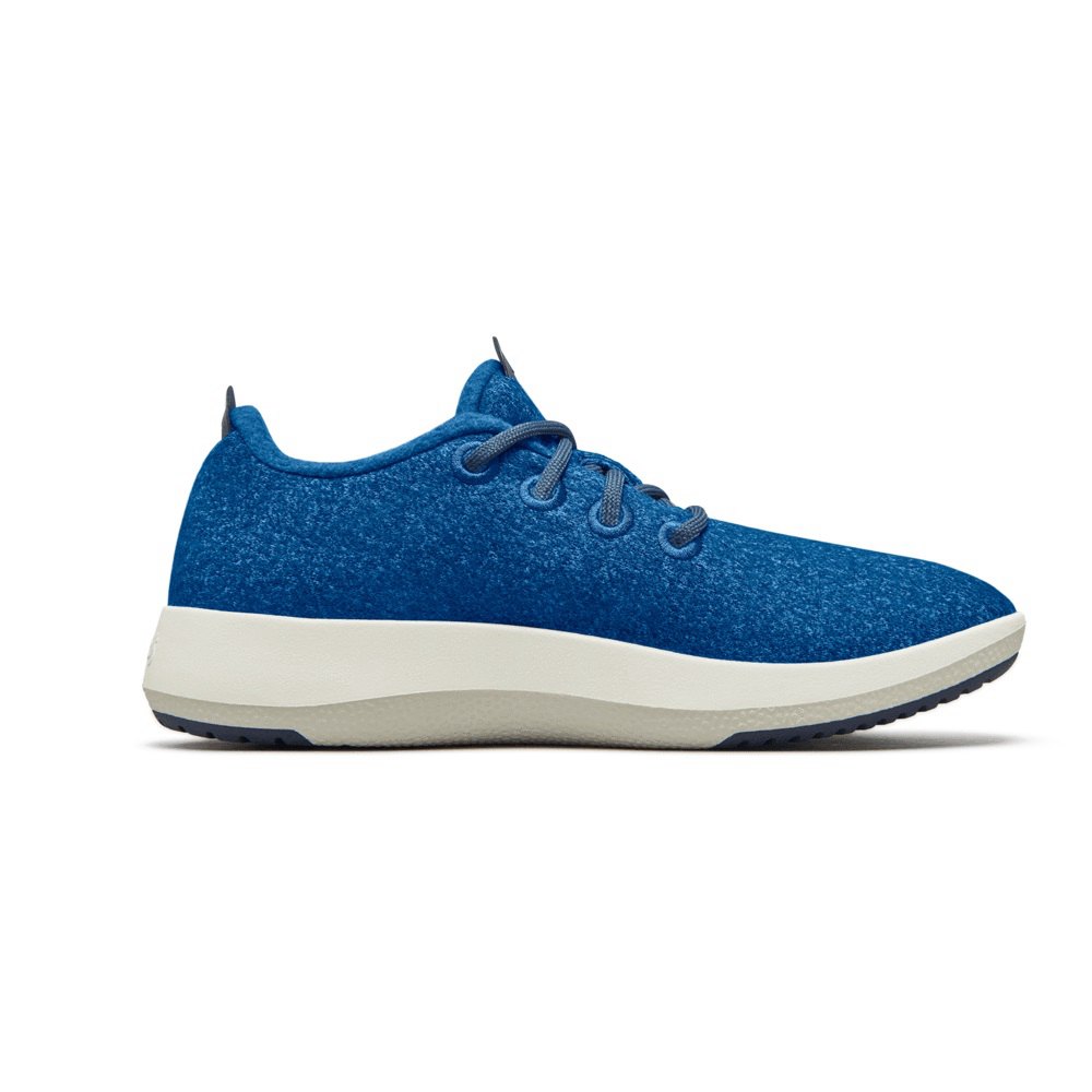 Allbirds Wool Runner Mizzles - Basket Bleu Femme | FFX-63897582