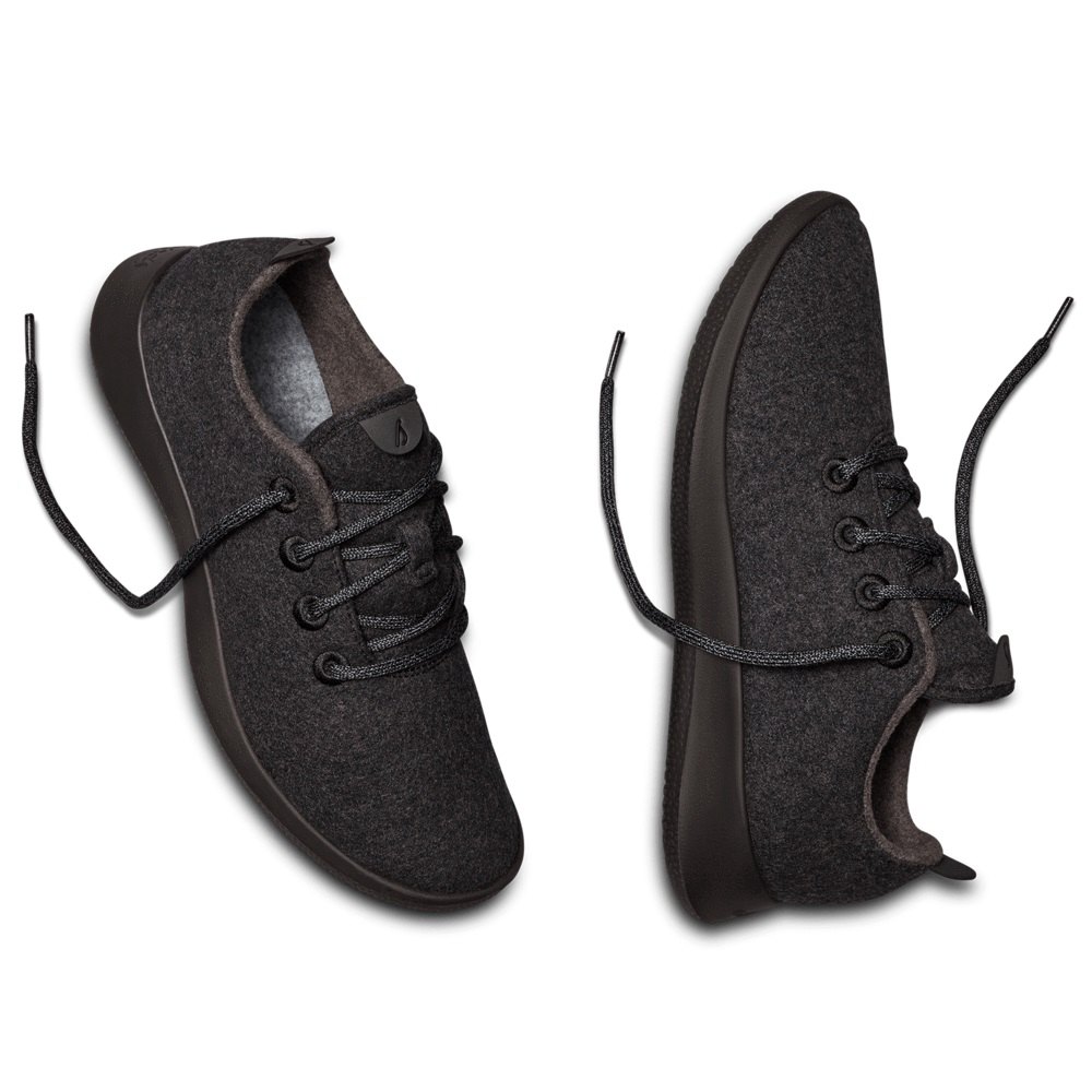 Allbirds Wool Runners - Basket Noir Femme | VEK-43021391