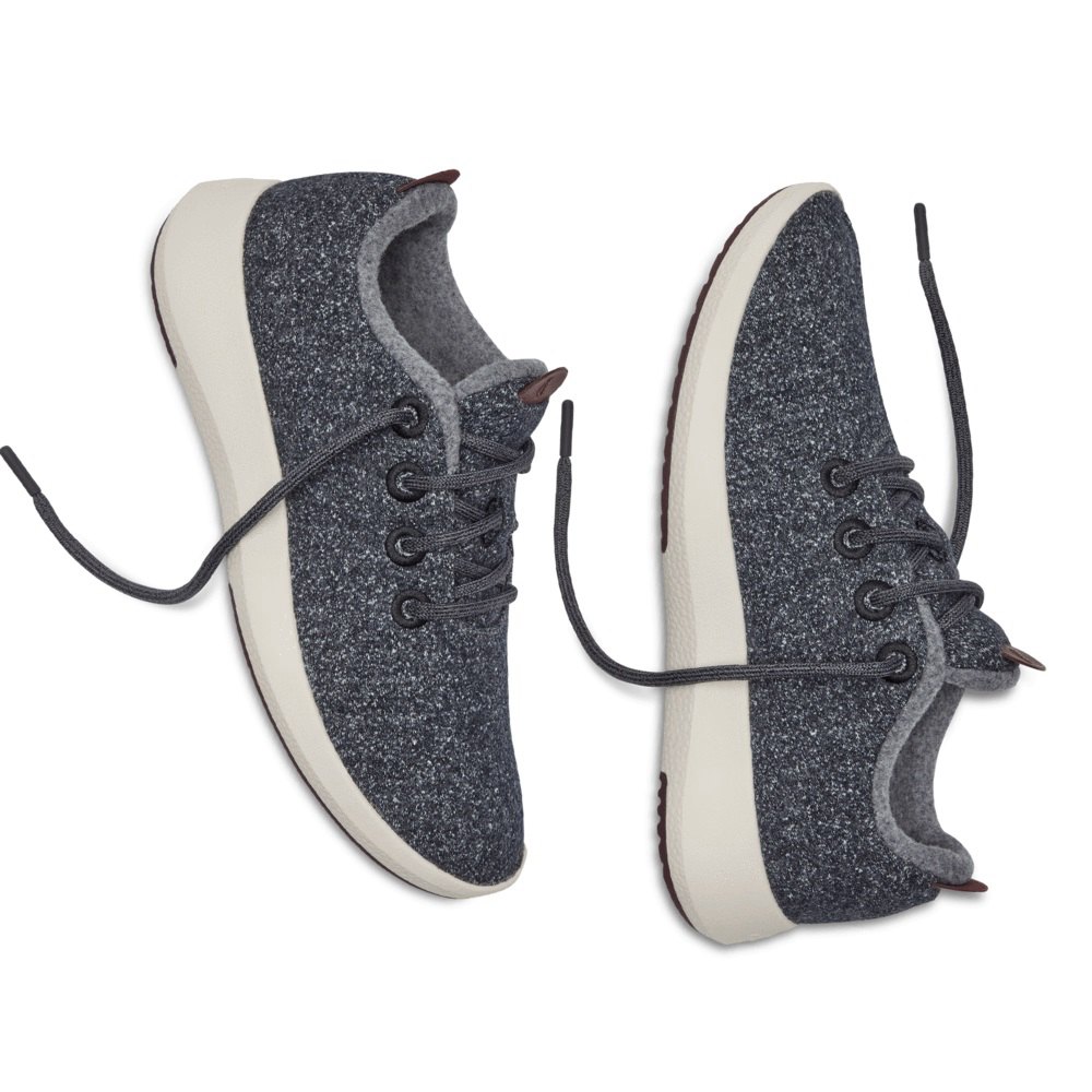 Allbirds Wool Runner Mizzles - Basket Grise Foncé Femme | XIC-67737826