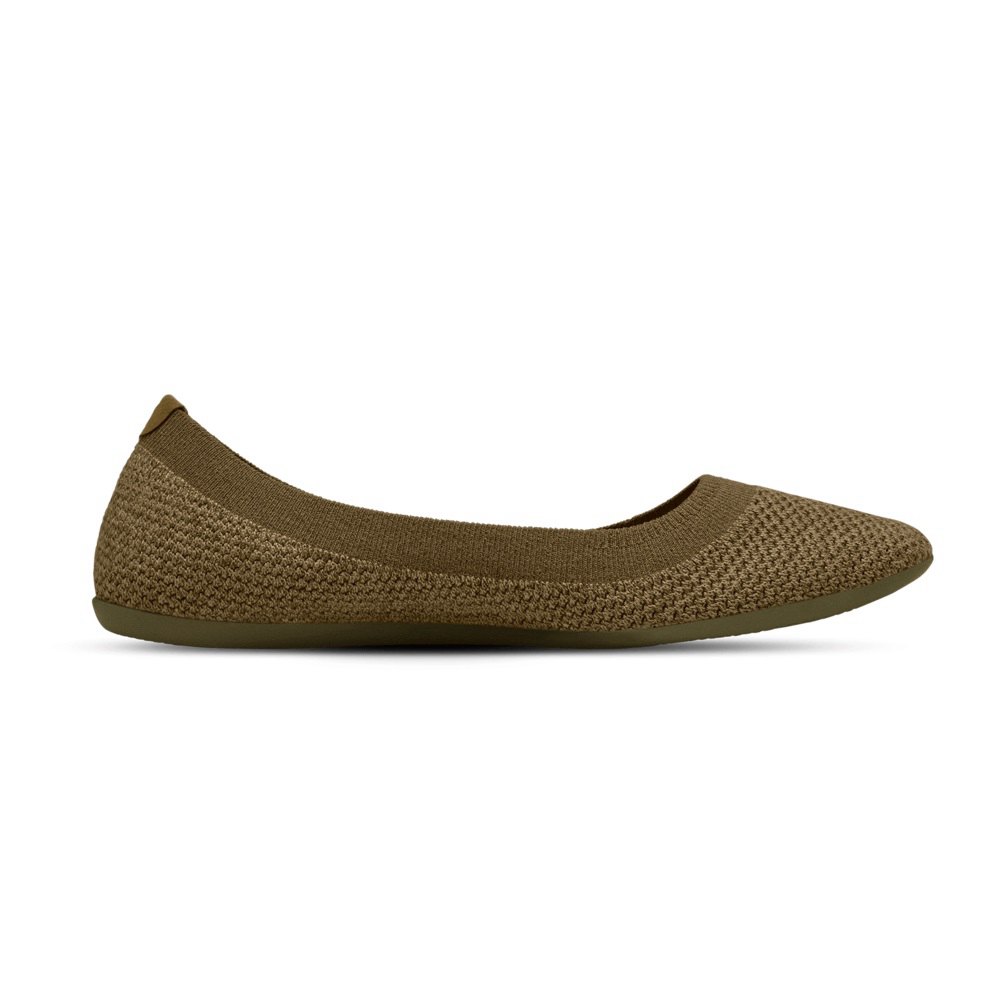 Allbirds Tree Breezers - Chaussures Plates Vert Foncé Olive Femme | TWC-49331037