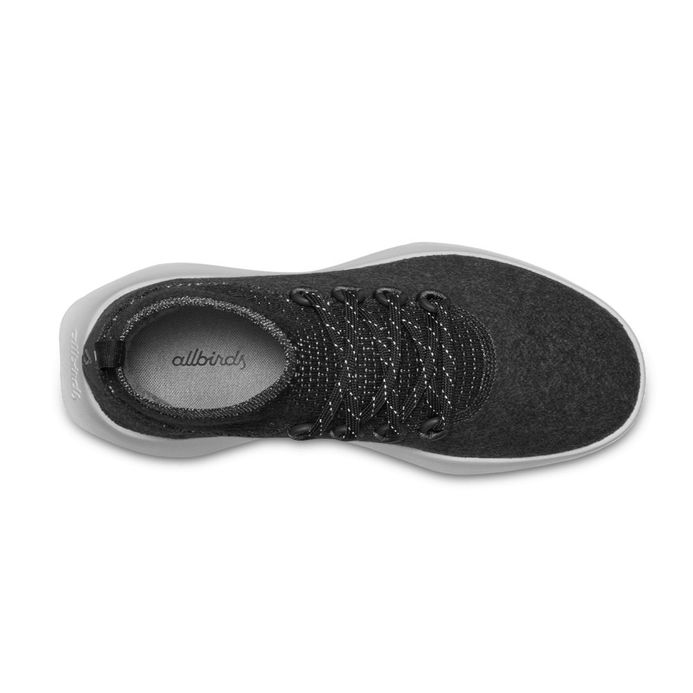 Allbirds Wool Dasher Mizzles Mid - Chaussure Running Noir Femme | BKA-49529680