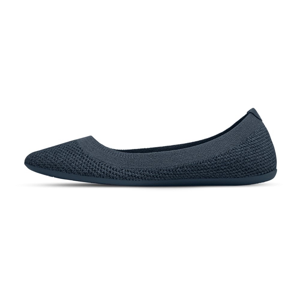 Allbirds Tree Breezers - Chaussures Plates Bleu Marine Femme | KAD-75883753