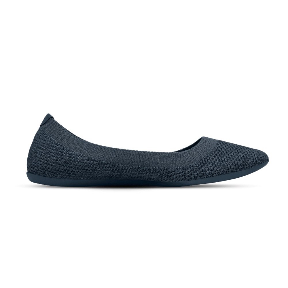 Allbirds Tree Breezers - Chaussures Plates Bleu Marine Femme | KAD-75883753