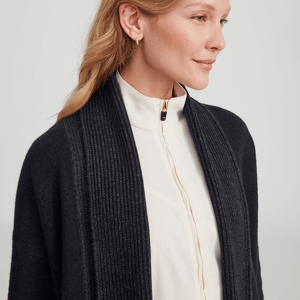 Allbirds Laine Cardi Long - Pull Noir Femme | KKV-60825873