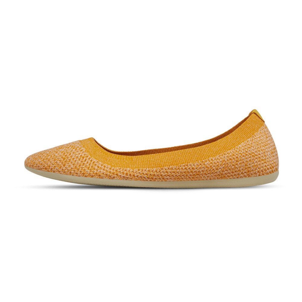 Allbirds Tree Breezers - Chaussures Plates Jaune Femme | QAA-06542333