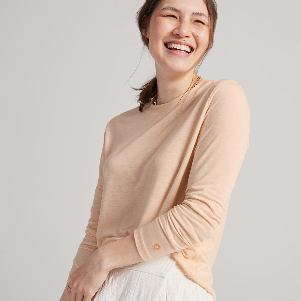 Allbirds Trinoxo? Longue Sleeve - Tee Shirt Beige Femme | LPK-68448731