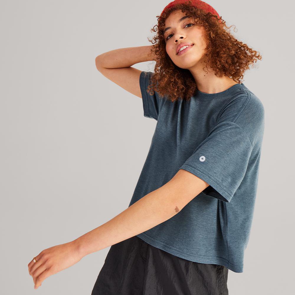 Allbirds Trinoxo? Relaxed Fit - Tee Shirt Bleu Femme | EIF-53183666