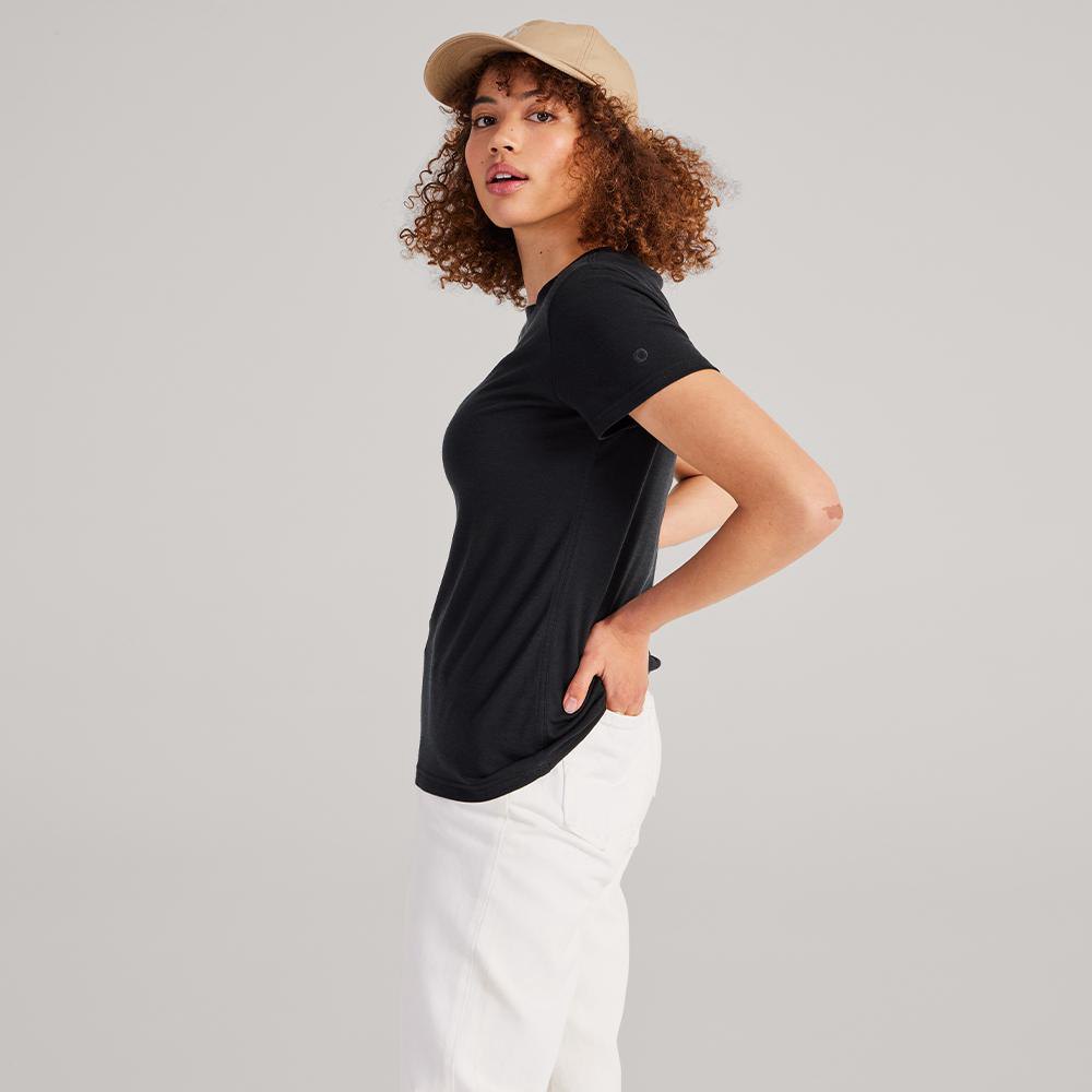 Allbirds Trinoxo? Classic Fit - Tee Shirt Noir Femme | MVM-83344860