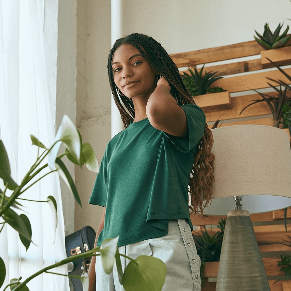 Allbirds Trinoxo? Relaxed Fit - Tee Shirt Vert Femme | SDF-84135830