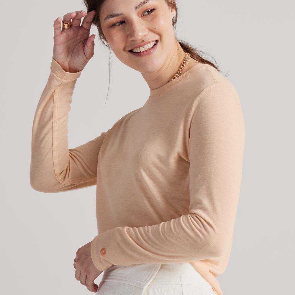 Allbirds Trinoxo? Longue Sleeve - Tee Shirt Beige Femme | LPK-68448731