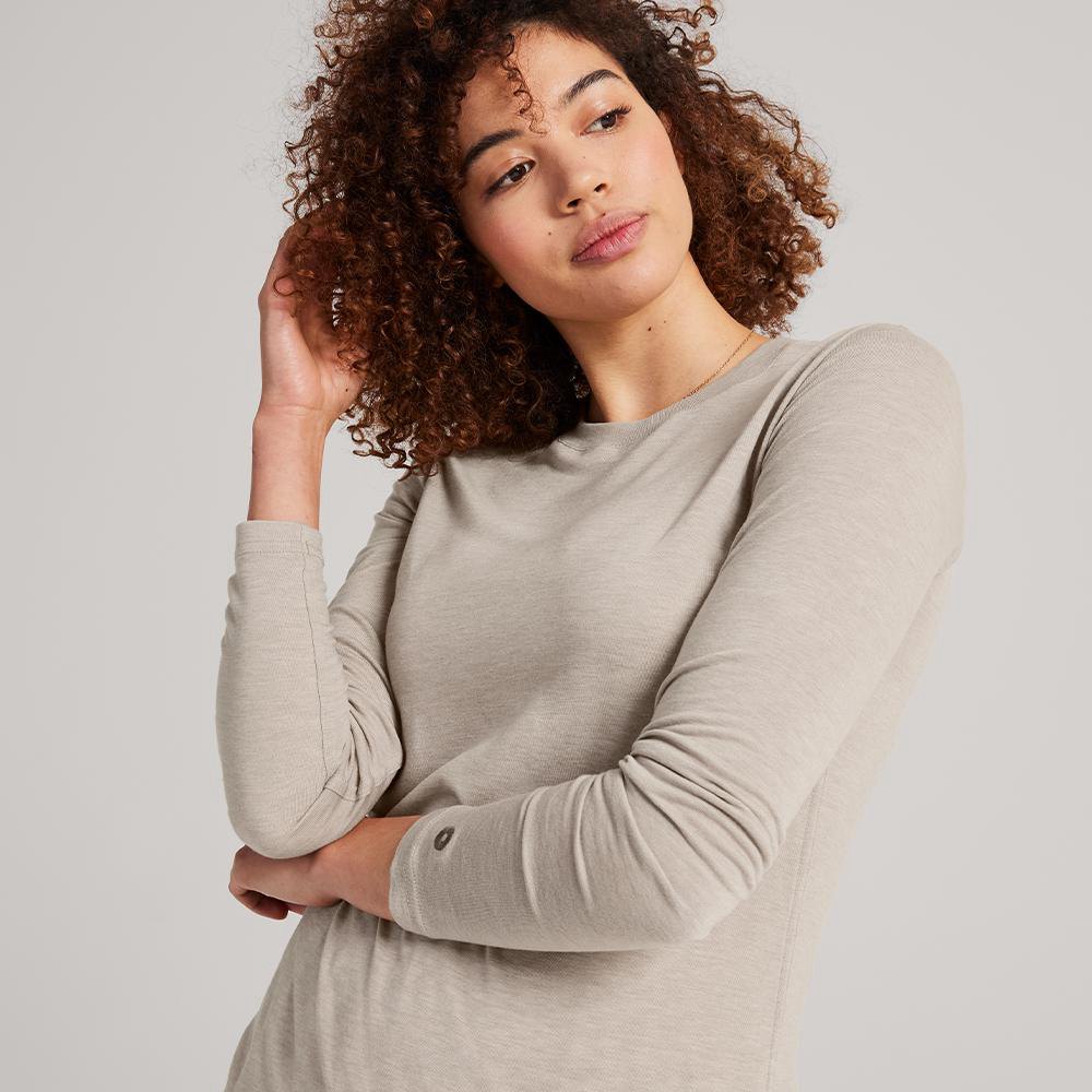 Allbirds Trinoxo? Longue Sleeve - Tee Shirt Grise Femme | WTE-56687220