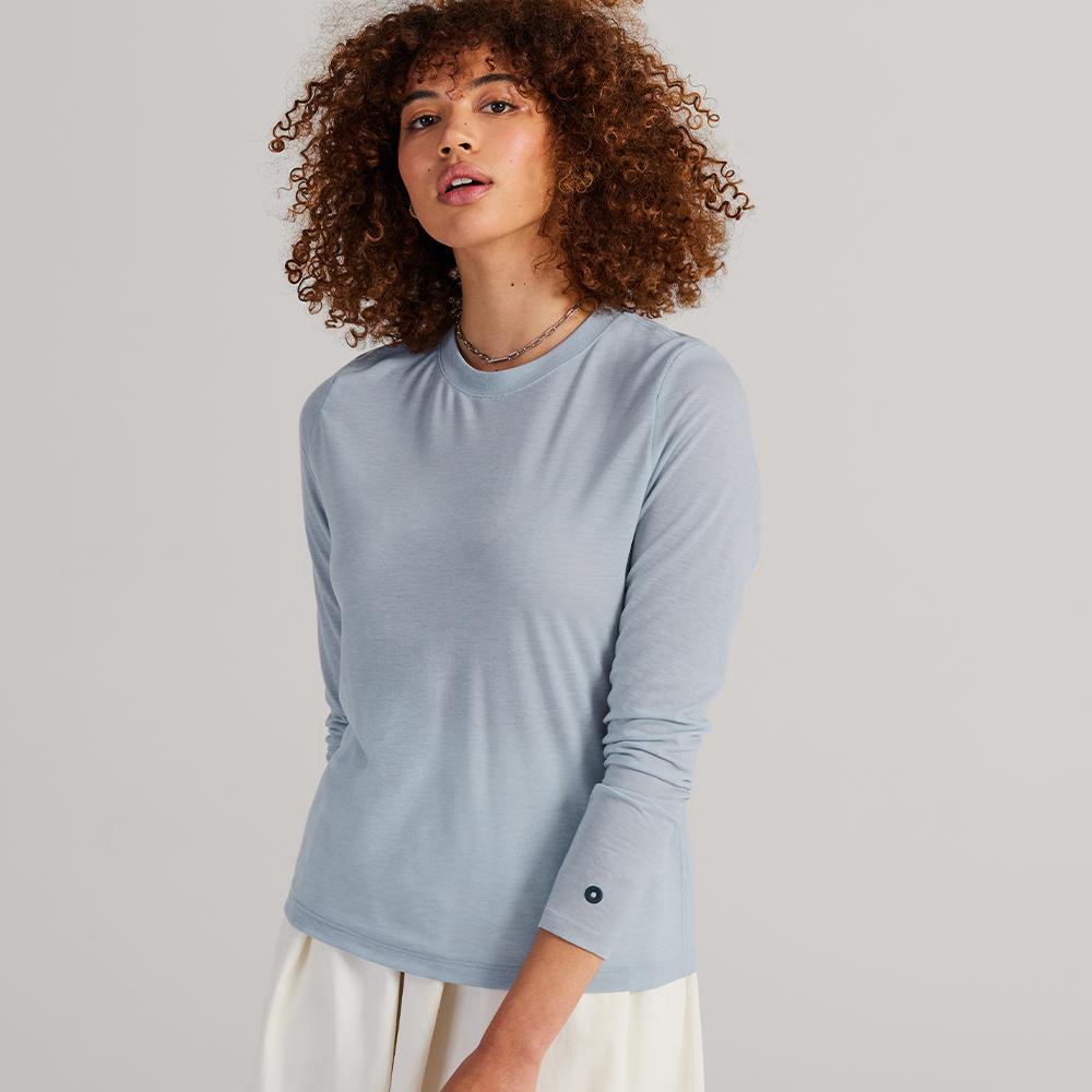 Allbirds Trinoxo? Longue Sleeve - Tee Shirt Grise Femme | WEC-05114639