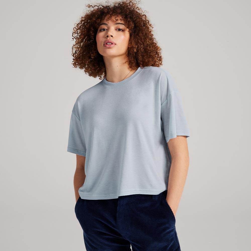 Allbirds Trinoxo? Relaxed Fit - Tee Shirt Grise Femme | WHY-44910943