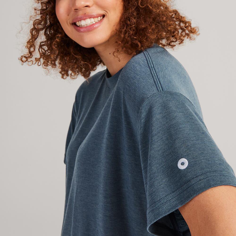 Allbirds Trinoxo? Relaxed Fit - Tee Shirt Bleu Femme | EIF-53183666