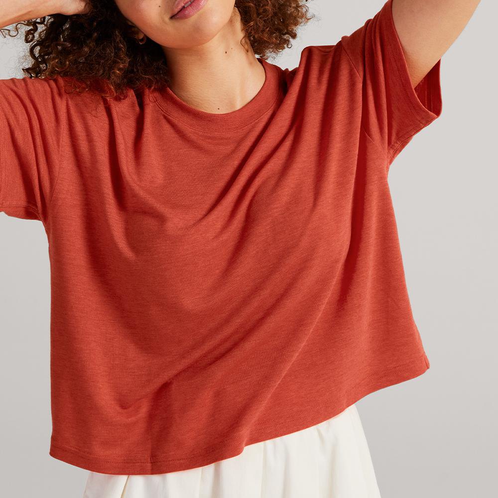 Allbirds Trinoxo? Relaxed Fit - Tee Shirt Rouge Femme | IKB-67783660