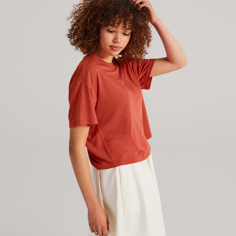 Allbirds Trinoxo? Relaxed Fit - Tee Shirt Rouge Femme | IKB-67783660