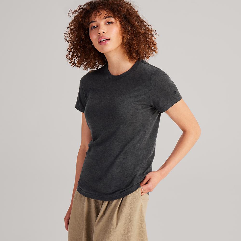 Allbirds Trinoxo? Classic Fit - Tee Shirt Grise Foncé Femme | JIV-87523230