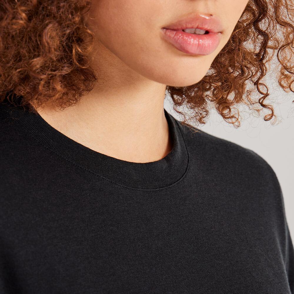 Allbirds Trinoxo? Classic Fit - Tee Shirt Noir Femme | MVM-83344860