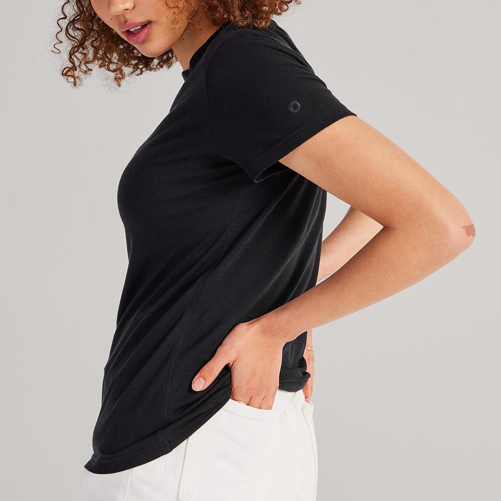 Allbirds Trinoxo? Classic Fit - Tee Shirt Noir Femme | MVM-83344860