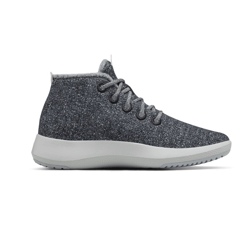 Allbirds Wool Runner-Up Mizzles - Bottes Grise Foncé Homme | EXE-36101083