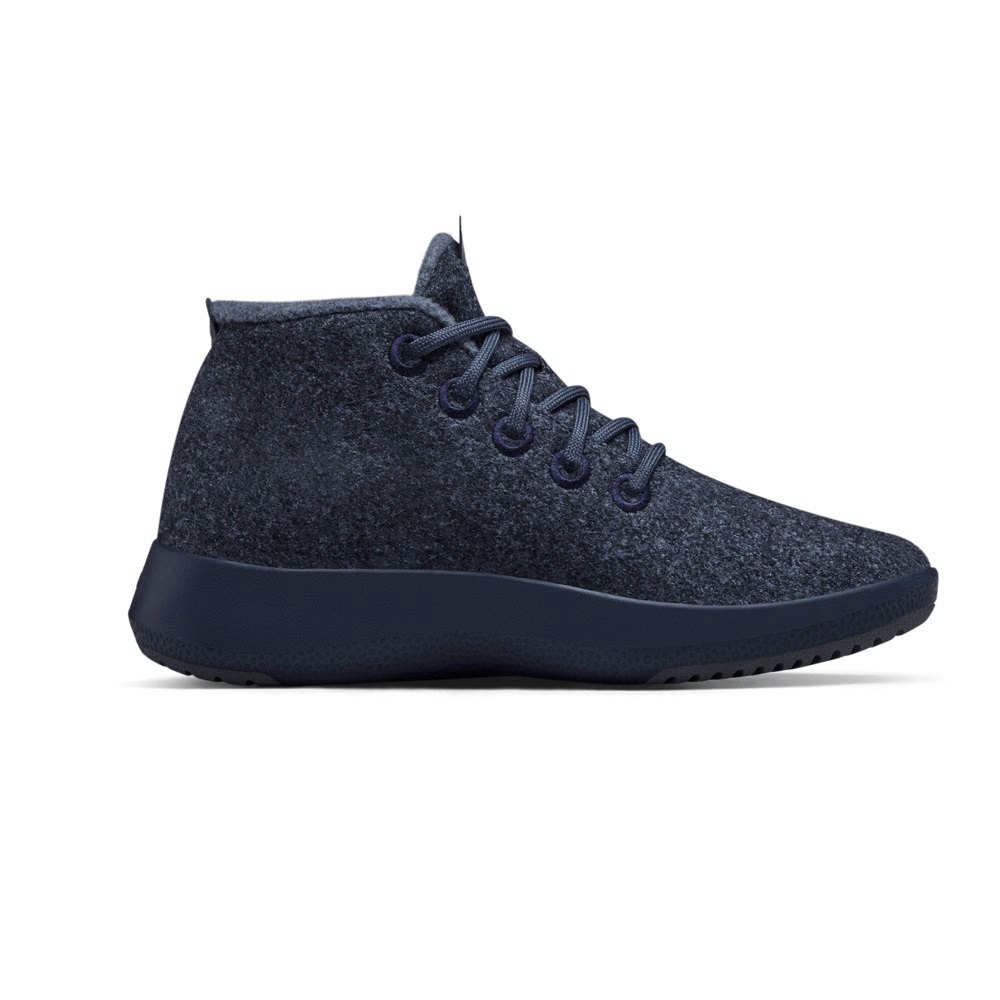 Allbirds Wool Runner-Up Mizzles - Bottes Bleu Marine Homme | QJJ-43378178