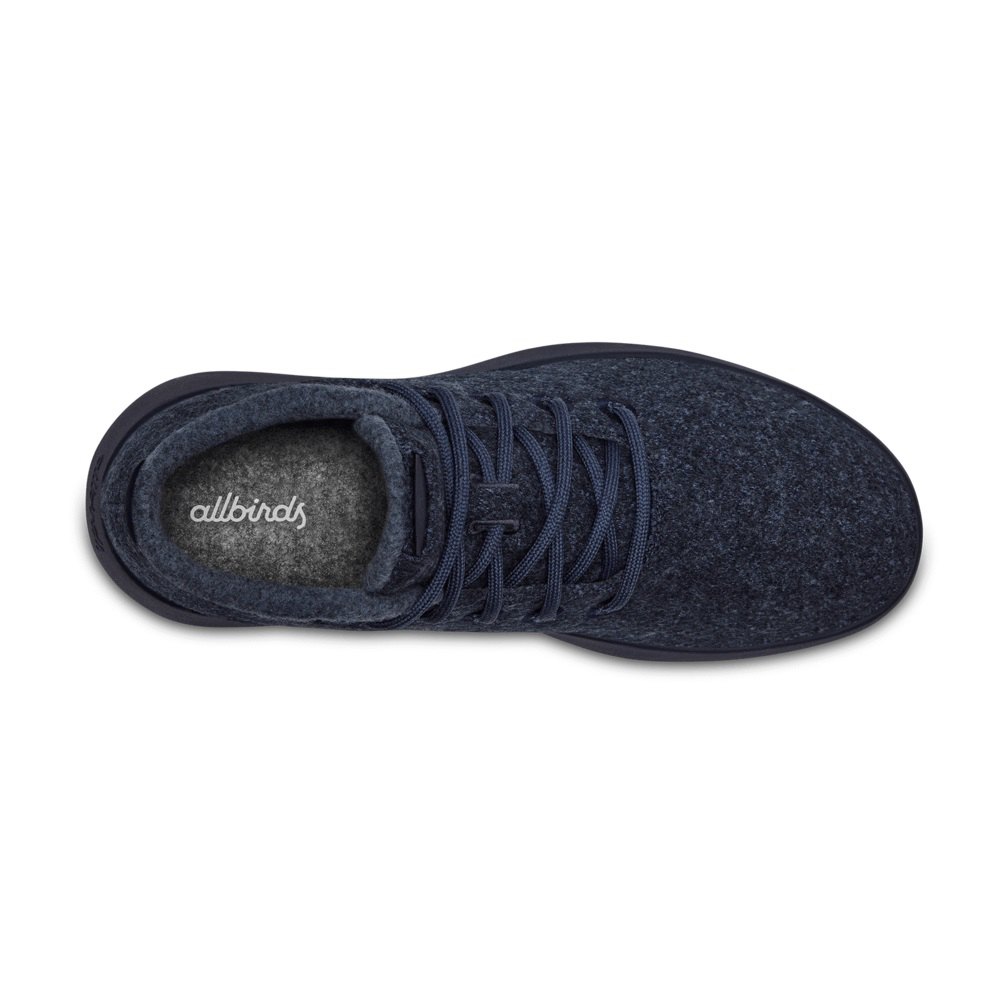 Allbirds Wool Runner-Up Mizzles - Bottes Bleu Marine Homme | QJJ-43378178