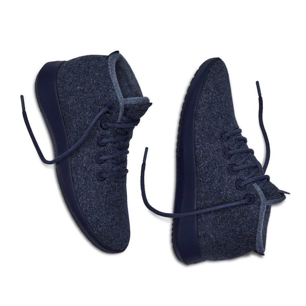 Allbirds Wool Runner-Up Mizzles - Bottes Bleu Marine Homme | QJJ-43378178