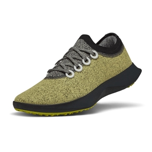 Allbirds Wool Dasher Mizzles - Chaussure Running Vert Olive/Noir Homme | AFW-64339662