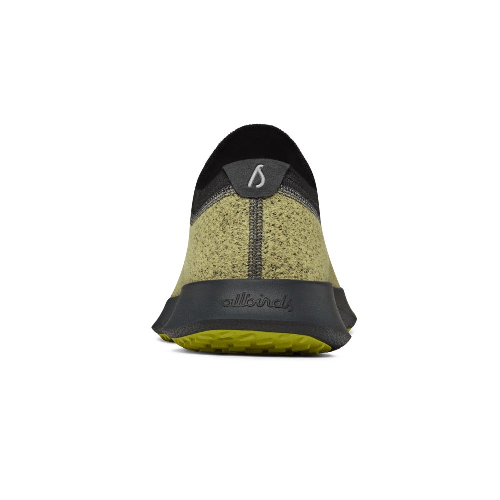 Allbirds Wool Dasher Mizzles - Chaussure Running Vert Olive/Noir Homme | AFW-64339662