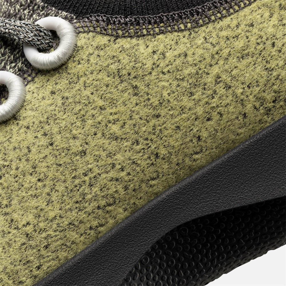 Allbirds Wool Dasher Mizzles - Chaussure Running Vert Olive/Noir Homme | AFW-64339662