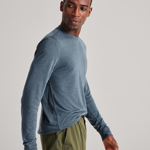 Allbirds Trinoxo? Longue Sleeve - Tee Shirt Bleu Homme | TMH-87509566