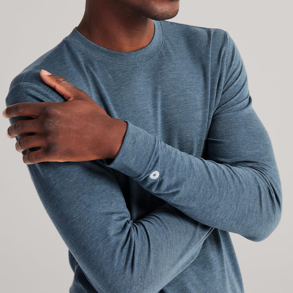 Allbirds Trinoxo? Longue Sleeve - Tee Shirt Bleu Homme | TMH-87509566